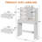 Makeup Vanity With LED Lighted Mirror & Power Outlet, Vanity Desk With 2 Drawers, 4 Open Shelves and Hair Dryer Rack For Bedroom-741262384