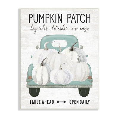 «Pumpkin Patch Mile Ahead Sign»
