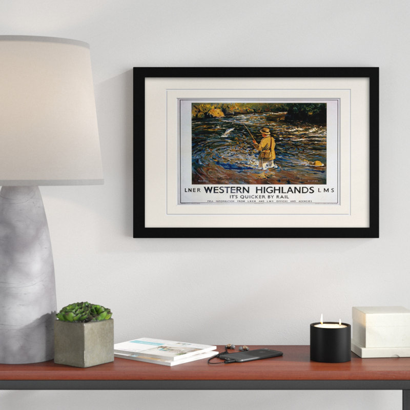 Western Highlands - No Frame Rectangle Print, 30cm H x 40cm W, Black Frame, Yellow