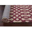 Tapis beige / mauve en laine touffeté à la main à motif géométrique Aggappora