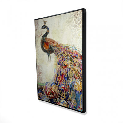 Impression de paon majestueux sur toile
