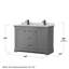 Ensemble de meuble-lavabo double 48 po Avery-80203257-97811706