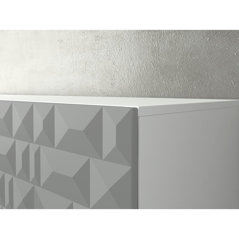 Barbados 110cm Sideboard, White/Concrete