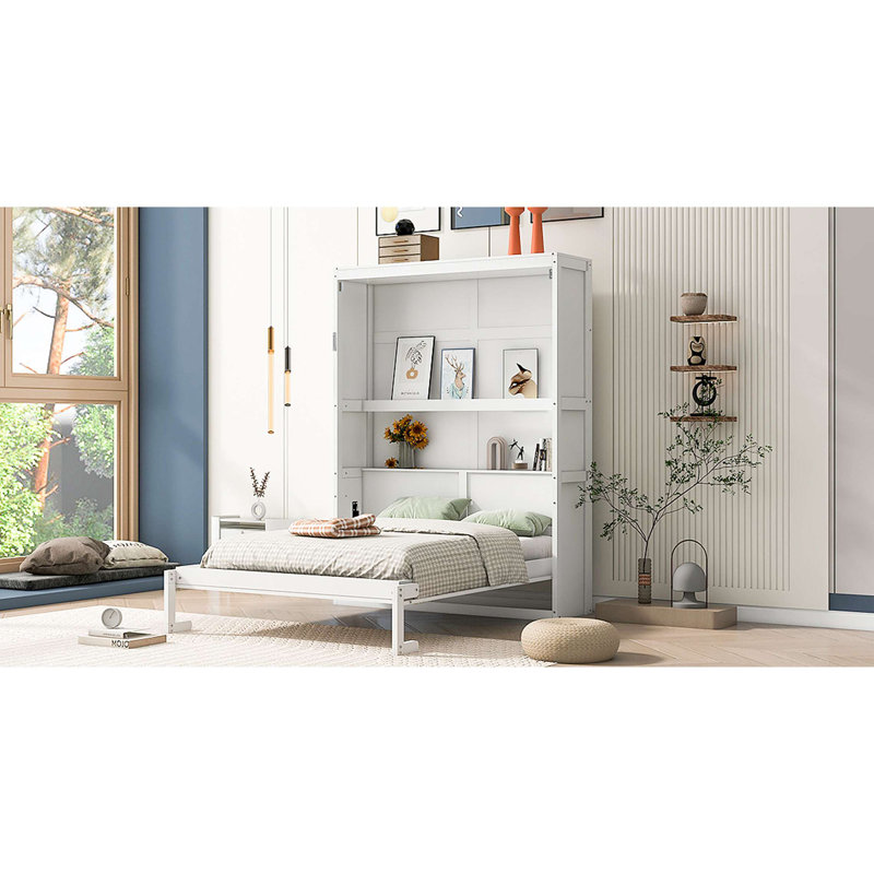 Lit escamotable mural avec tablettes Murphy