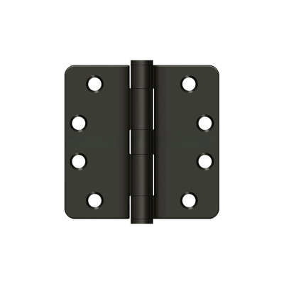 Charnière à rayon HD de 4 po x 4 po x 1/4 po Deltana S44R4HD10B en bronze huilé