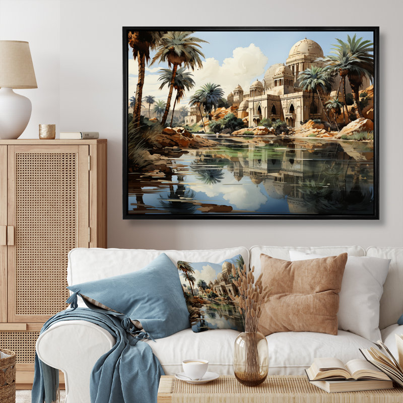 Égypte, reflets du Nil - Égypte, impressions encadrées, Cadre flottant noir, H 30 po x l 40 po x P 1,5 po
