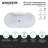 Kingston Brass Aqua Eden 59-Inch Acrylic Oval Double Ended Freestanding Tub With Drain-104561540