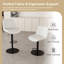 Ensemble de 2 tabourets de bar pivotants à hauteur réglable, dossier, tissu doux, beige - Îlot de cuisine, bar, salle à manger | Idée de cadeau