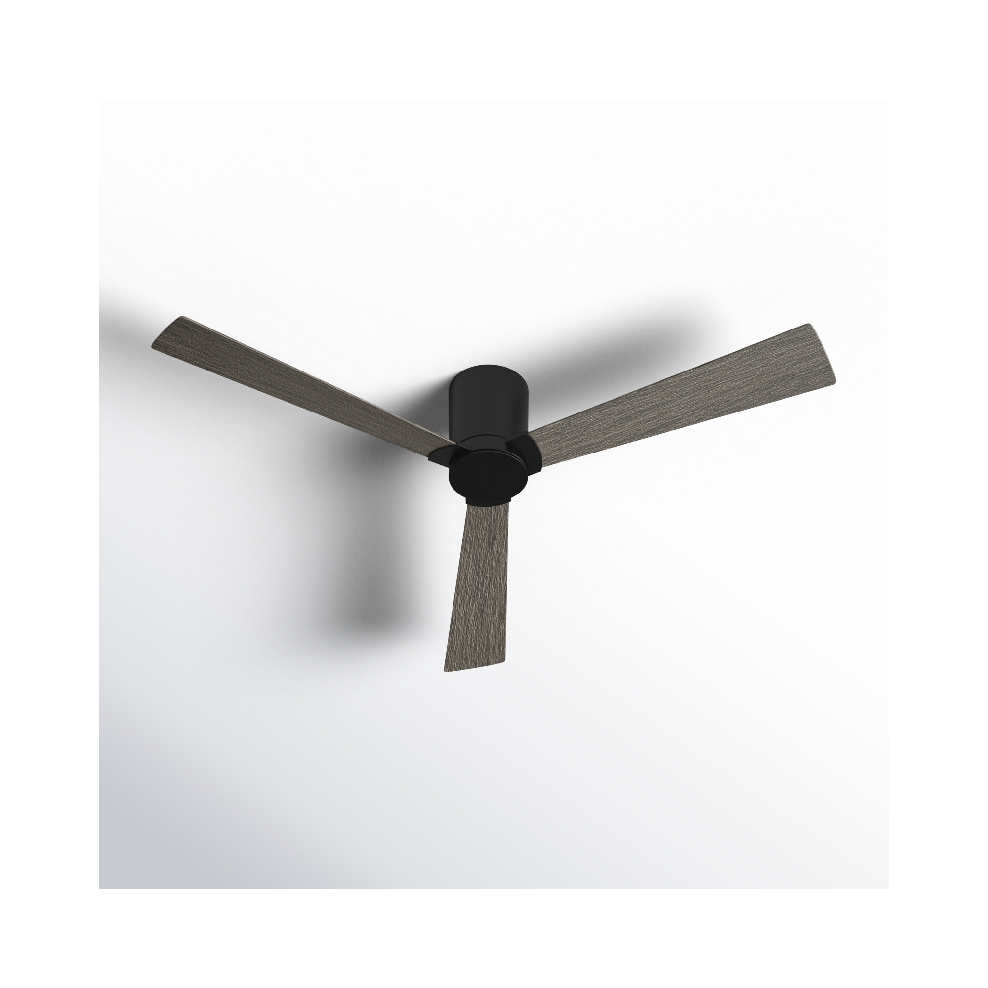Salma 3 Blade Ceiling Fan, Aged Pewter, Light Gray Weathered Oak, 9.3" H x 52" W