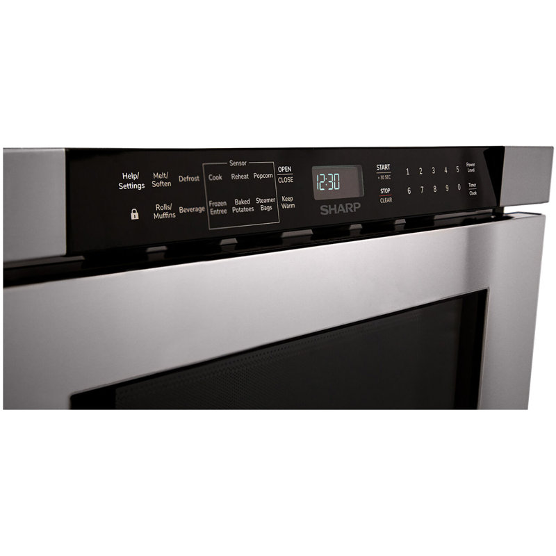 Stainless Steel Built-In Microwave Drawer with Sensor Cooking