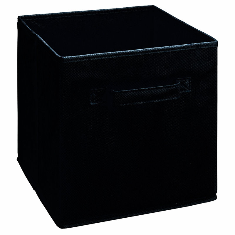 Closetmaid Cubeicals 28cm Fabric Cube Organisers with Handle, Black