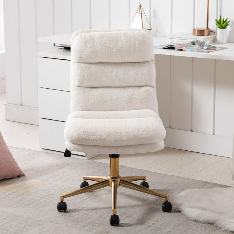 Chaise de travail en fausse fourrure Denver