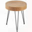 Ensemble de tables basses rondes 2 pièces avec pieds en métal, assemblage facile pour le bureau et le salon, style rétro classique et design robuste