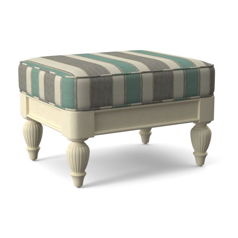 Grand View Ottoman, Bisque Finish, Gray Sugar Performance; 0863-84