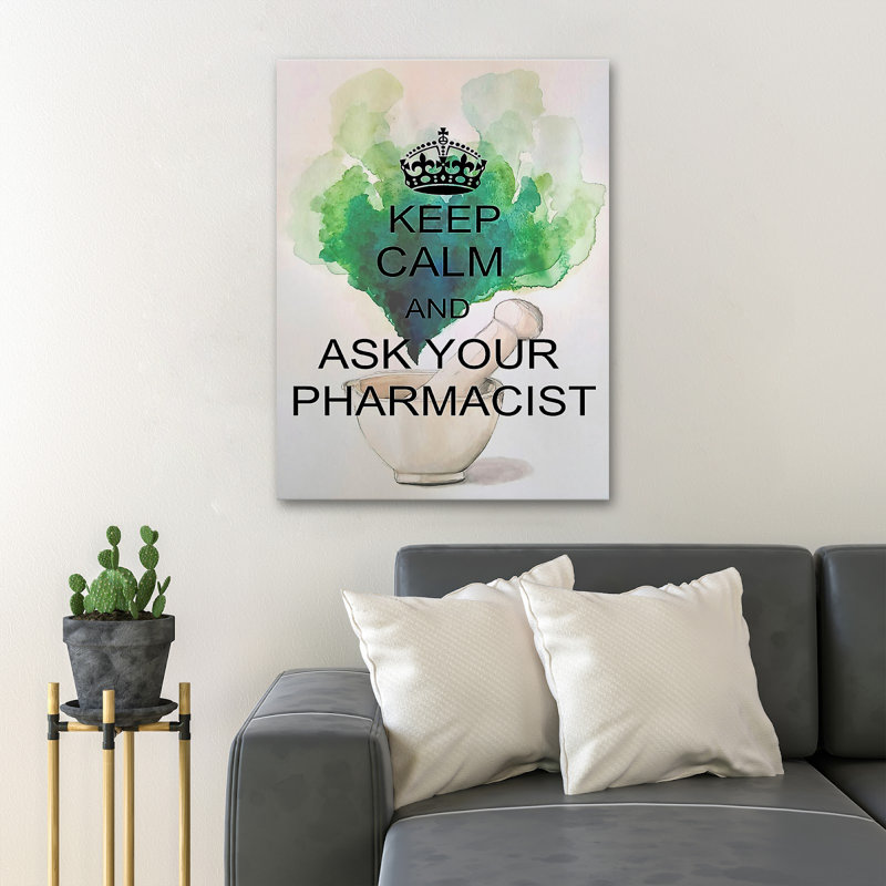 Pharmacist Tools - Toile tendue, art textuel, H 36 po x l 24 po x P 2 po