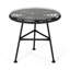 Table d'appoint pour l'extérieur en faux rotin, table de bout en verre trempé-1663985435