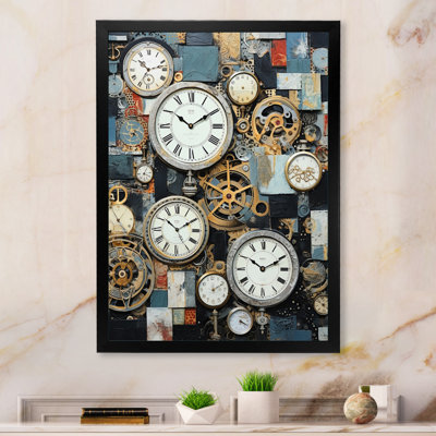 Collage horloger sur toile