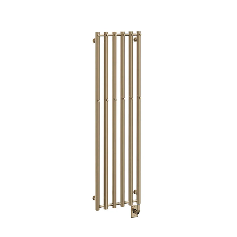 Chauffe-serviettes électrique mural 16,5 "x 59" Rosendal, Électrique à brancher, Dépôt physique en phase vapeur bronze brossé