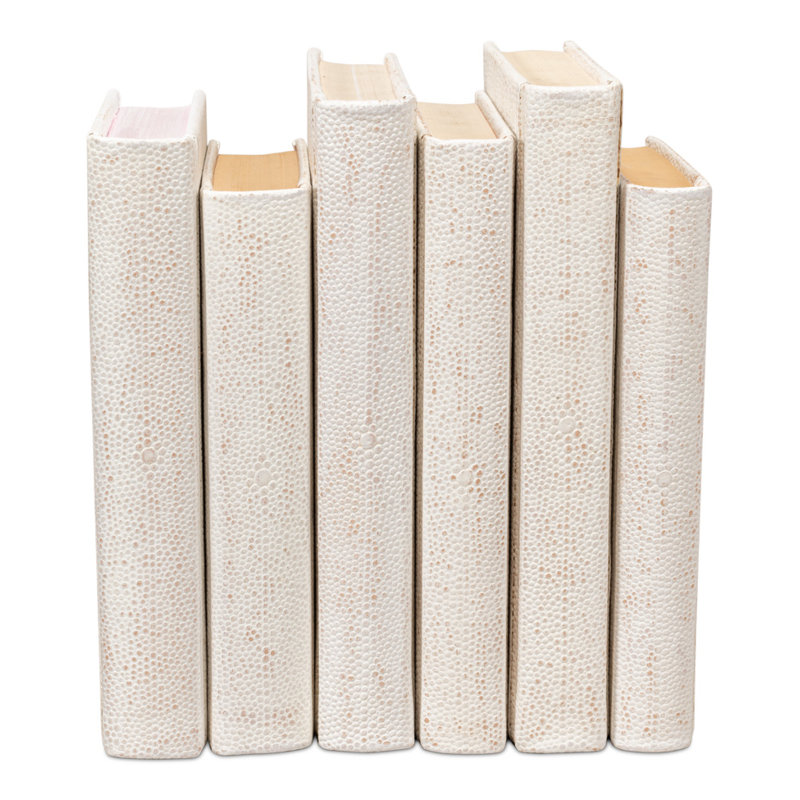 Shagreen Hand Painted Sports Decorative Book, White