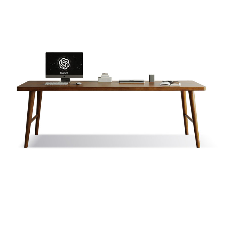 Bureau moderne et simple en bois massif, H 29,53 po x l 70,87 po x P 23,62 po