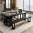 Black Rectangular Solid Wood desk-108430776