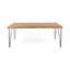 Table de salle à manger industrielle de style Mid-Century en bois - Pieds en métal rustique, durables, pour différents environnements, déversement rectangulaire - Surface, toutes occasions