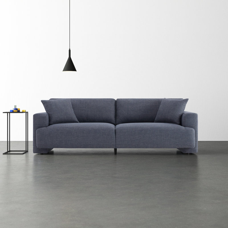 Ives 90'' Upholstered Deep Sofa, Luna Charcoal