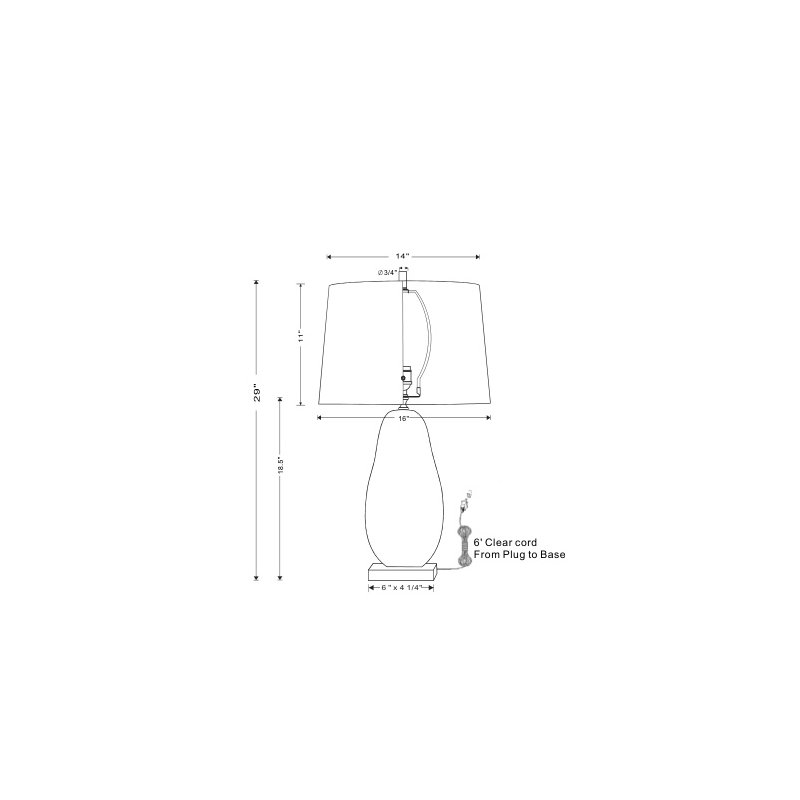 Jimmy Table Lamp, Cream