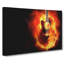 Acoustic Guitar in Flames - Wrapped Canvas-55368819