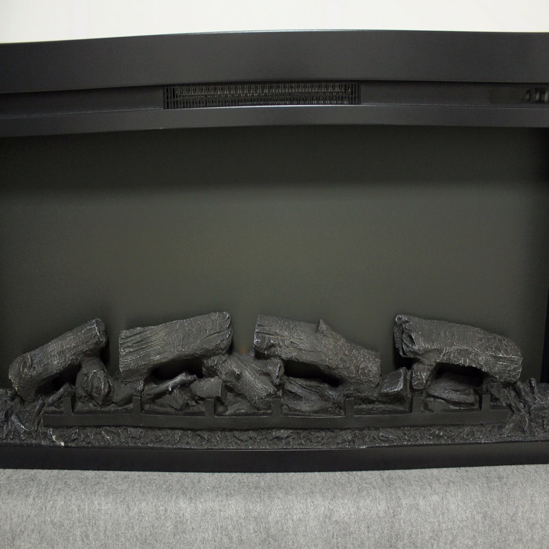 44 Inch Wall Recessed Electric Fireplace With Remote And Imitation Flame , Led Light Heater