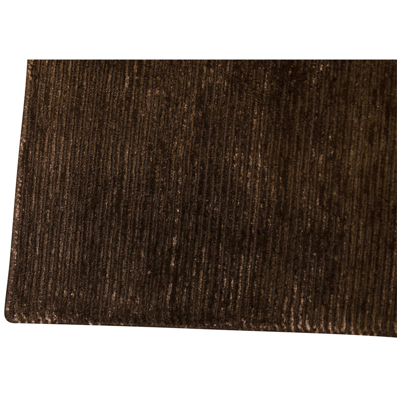 Hand Knotted Area Rug in Dark Brown