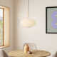 Illusion Dimmable LED Pendant With Oval Shaped Glass Shade, Adjustable Color Temperature