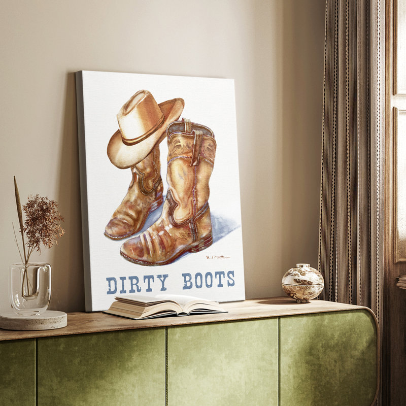 Bottes sales - galerie Cavas sur mesure, H 18 po x l 12 po