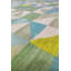 Tapis unique vert de 6 pi 6 po x 10 pi années 30 Kilim en vert / bleu / gris