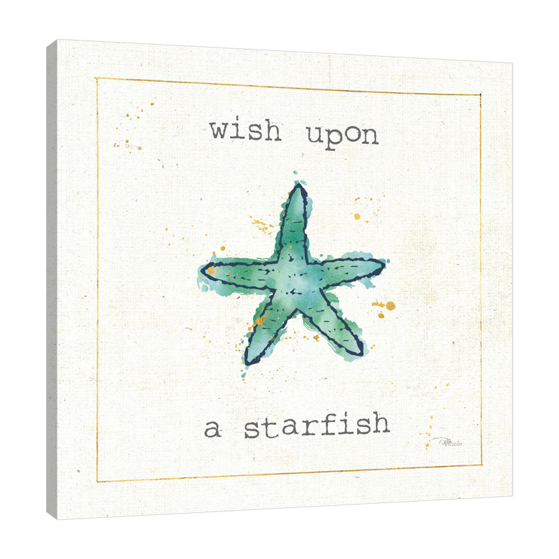 «Sea Treasures III Wish» par Pela Studio - impression sur toile tendue, H 24 po x l 24 po x P 1,5 po