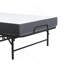 Lit pliant avec tête de lit réglable et mousse à mémoire de forme de 5 po, lit d'appoint escamotable peu encombrant pour les personnes de grande taille, lit de camp portatif sur roulettes, assemblage facile