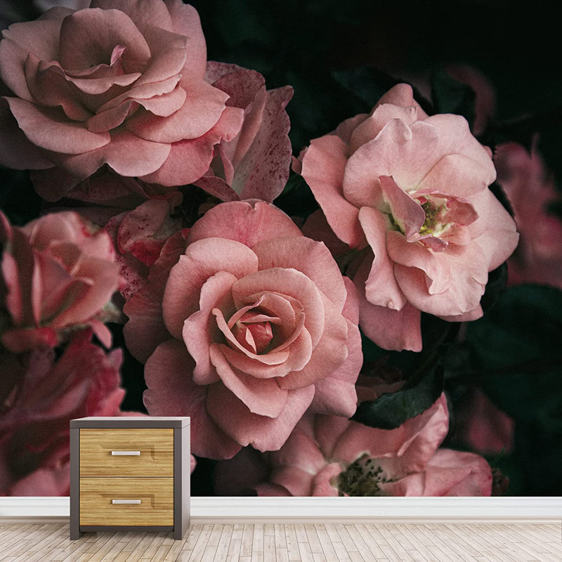 Gros plan sur une fleur rose foncé, L 100 po x l 144 po