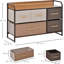 2 commodes, 5 coffres de rangement pour la chambre à coucher avec plateau en bois