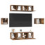 TV Cabinet Set Wall-Mounted 6 Pcs Engineered Wood-812077036-812077039