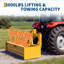 3-Point Quick Hitch for Category 1 Tractors – 3000 LBS Capacity with Upgraded Adapter & 2" Receiver – 5-Level Adjustable Heavy-Duty Hitch Attachment for Farm Implements & Trailers, Yellow
