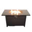 Table de foyer d'extérieur en acier avec couvercle H 25 po x l 42 po-53597025