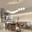 11 - Light Dimmable Bubble Glass Sputnik Modern Linear Chandelier