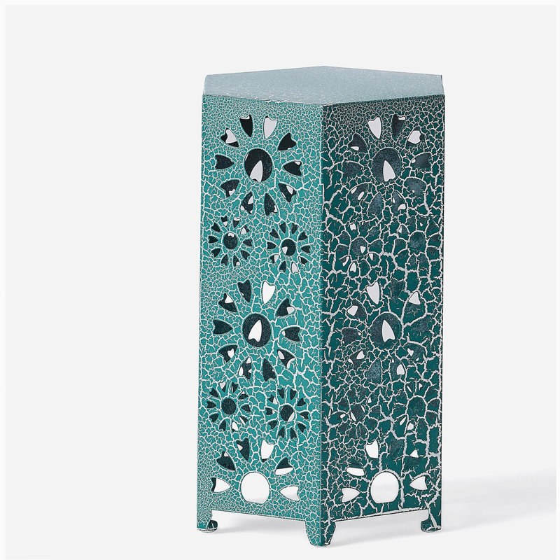 ELIANA 12" SIDE TABLE, Teal, 18.45" H x 11.95" W x  10.45" D