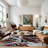 Galaxy Series Abrstract Black/Gray/Ivory/Beige Area Rug-1007492176