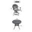 Ensemble de salle à manger d'extérieur 3 pièces en aluminium coulé avec 2 chaises pivotantes et une table, noir
