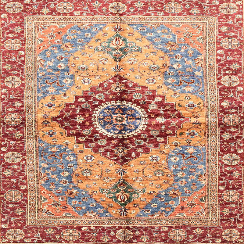 Tapis abstrait moderne 3257, Carré 5 pi