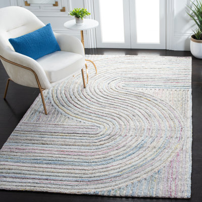 Stalter Hand Tufted Performance Abstract Rug