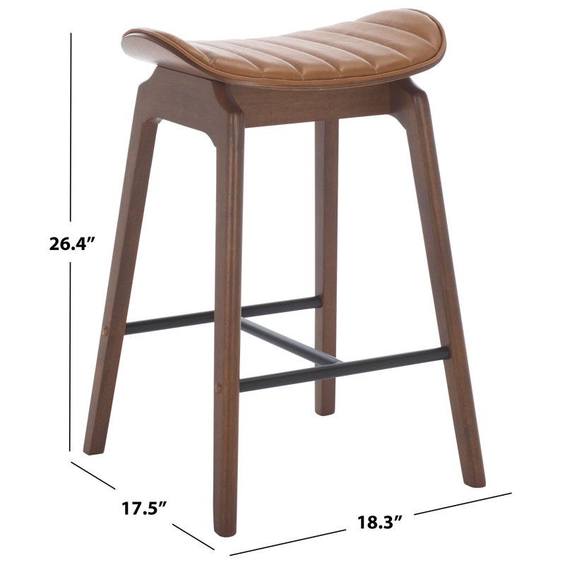 Elline Wood Counter Stool, Brown