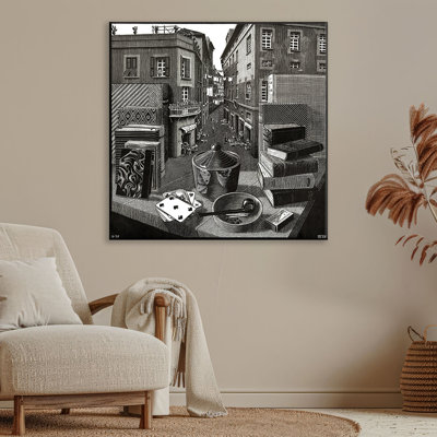 Still Life and Street by M.C.Escher Gallery Wrapped Canvas