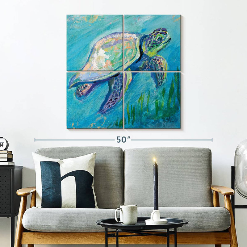 Tortue de mer Brampt, H 32 po x l 32 po